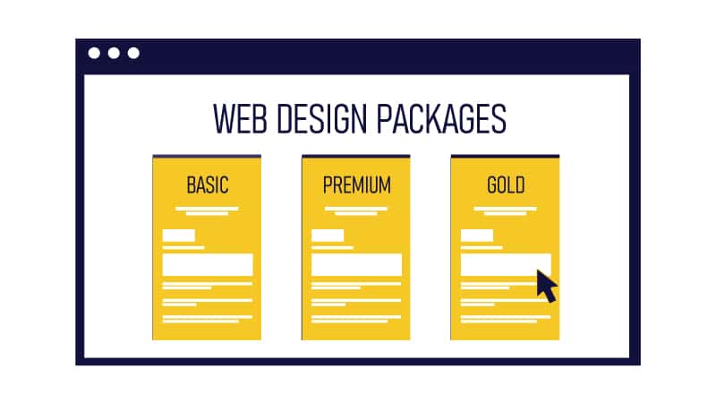 the cost of web design professional packages offered by agencies